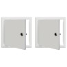 Panneau d'Accès 2 pcs Blanc 23 x 23 x 3 cm Acier 520224520224