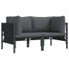 Mobilier de jardin 2 Pièce Anthracite 80 x 80 x 71 cm Acier 520236520236