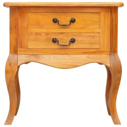 Table d'appoint avec tiroir Naturel 60,5 x 30 x 61 cm 520252520252