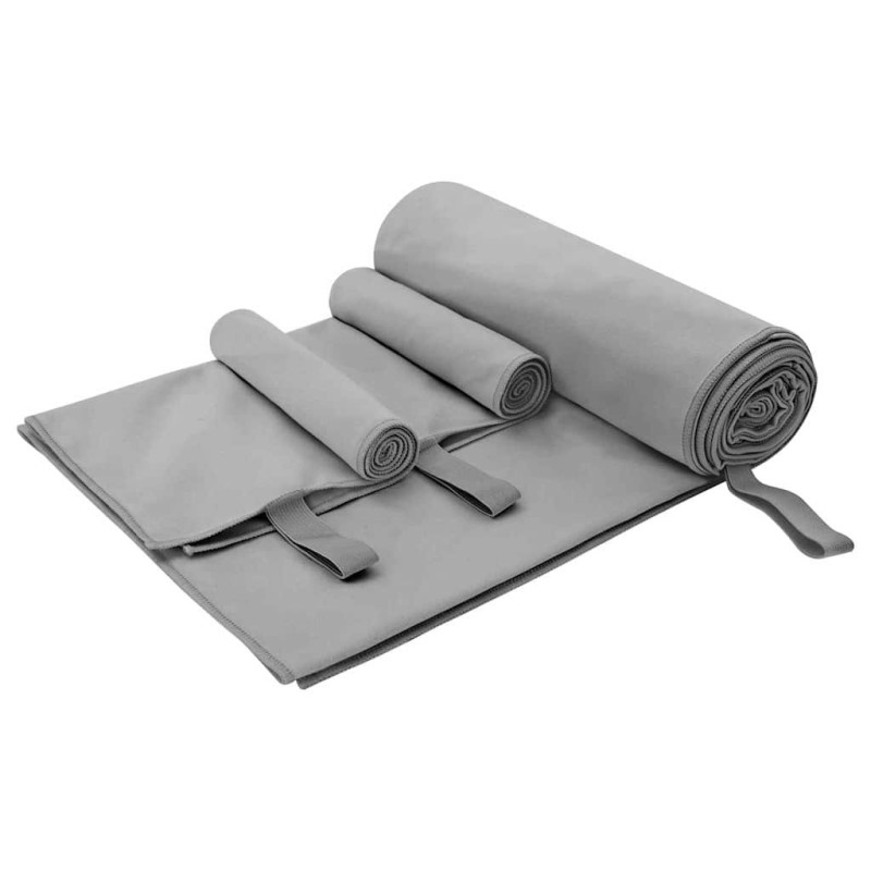 Set de serviettes de sport 3 pcs Gris foncé 520266520266