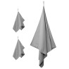 Set de serviettes de sport 3 pcs Gris foncé 520266520266
