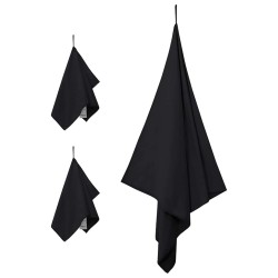 Set de serviettes de sport 3 pcs Noir Polyester et Polyamide 520267520267