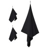 Set de serviettes de sport 3 pcs Noir Polyester et Polyamide 520267520267