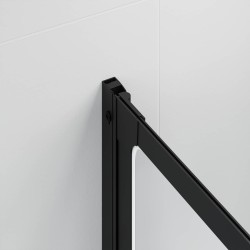 Paroi de douche Noir 168 x 140 cm Aluminium 520275520275