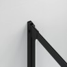 Paroi de douche Noir 168 x 140 cm Aluminium 520275520275