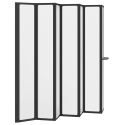 Paroi de douche Noir 168 x 140 cm Aluminium 520275520275