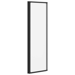 Paroi de douche Noir 132 x 2 x 140 cm Aluminium et PP 520276520276