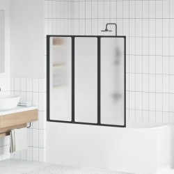 Paroi de douche Noir 120 x 2 x 117 cm Aluminium et PP 520360520360