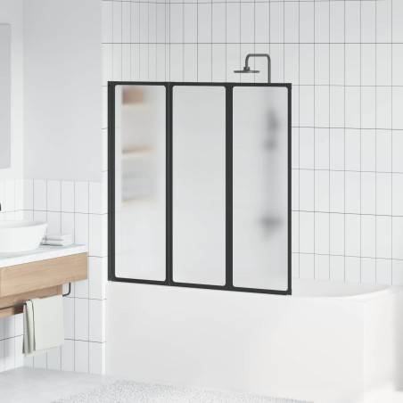 Paroi de douche Noir 120 x 2 x 117 cm Aluminium et PP 520360520360