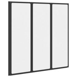 Paroi de douche Noir 120 x 2 x 117 cm Aluminium et PP 520360520360