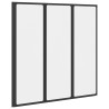 Paroi de douche Noir 120 x 2 x 117 cm Aluminium et PP 520360520360