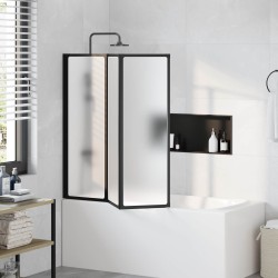 Paroi de douche Noir 120 x 2 x 117 cm Aluminium et PP 520360520360