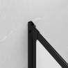 Paroi de douche Noir 120 x 2 x 117 cm Aluminium et PP 520360520360