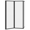 Paroi de douche Noir 120 x 2 x 117 cm Aluminium et PP 520360520360