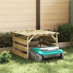 Garage pour tondeuse à gazon Marron 84 x 80 x 56 cm 520531520531