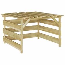 Garage pour tondeuse à gazon Marron 84 x 80 x 56 cm 520531520531