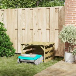 Garage pour tondeuse à gazon Marron 84 x 80 x 56 cm 520531520531