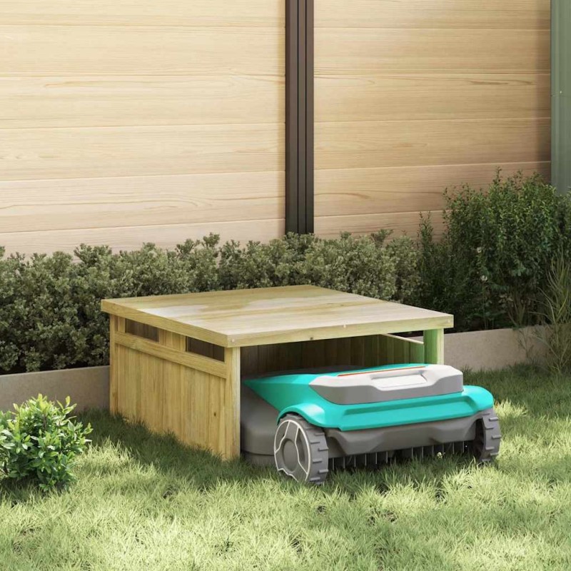 Garage pour tondeuse à gazon Marron 73.5 x 81.5 x 38.5 cm 520556520556