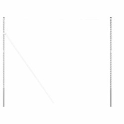 Poteau de clôture. 2 pcs Argenté Acier peint par poudre 520557520557