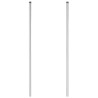 Poteau de clôture. 2 pcs Argenté Acier peint par poudre 520557520557