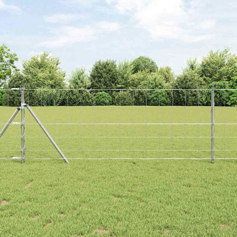 Clôture de prairie Argenté 50 x 0,8 m Acier galvanisé 520601520601
