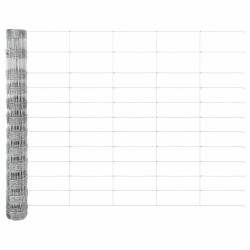 Clôture de prairie Argenté 50 x 1,2 m Acier galvanisé 520608520608