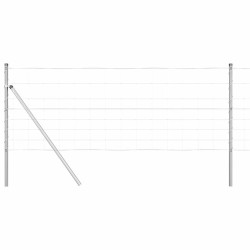 Clôture de prairie Argenté 25 x 0,8 m Acier galvanisé 520627520627