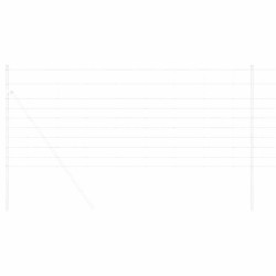 Clôture de prairie Argenté 25 x 1 m Acier galvanisé 520632520632
