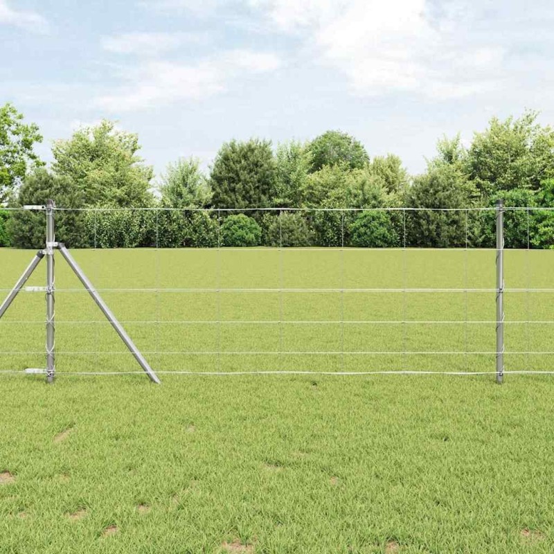 Clôture de prairie Argenté 50 x 0,8 m Acier galvanisé 520635520635