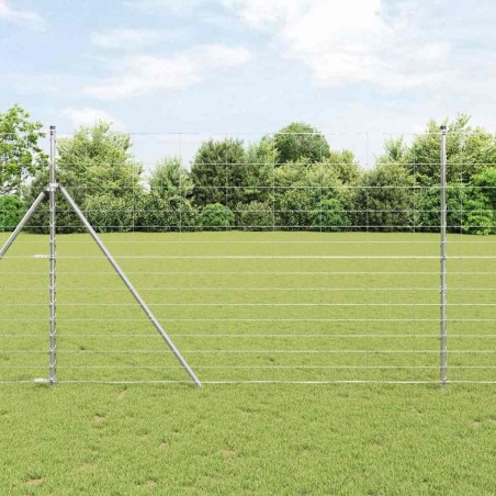 Clôture de prairie Argenté 25 x 1,6 m Acier galvanisé 520664520664