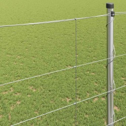 Clôture de prairie Argenté 25 x 1,6 m Acier galvanisé 520664520664