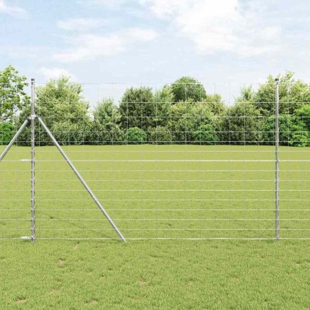 Clôture de prairie Argenté 25 x 1,6 m Acier galvanisé 520666520666