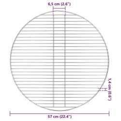 Grille de barbecue Argenté 57 x 57 cm Acier inoxydable 520676520676