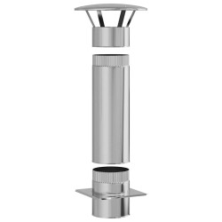 Extension de Conduit Argenté 35 x 35 x 82 cm Acier inoxydable 520686520686