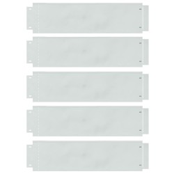 Bordures de pelouse 5 pcs Argenté 100 x 25 x 0,07 cm 520708520708