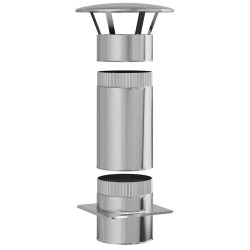 Extension de Conduit Argenté 35 x 35 x 65 cm Acier inoxydable 520711520711