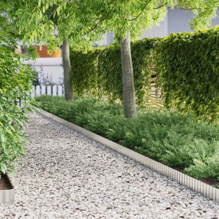 Bord de pelouse Argenté 1000 x 15 x 0.03 cm Acier Galvanisé 520718520718