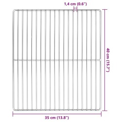 Grille de barbecue Argenté 40 x 35 cm Acier inoxydable 520721520721