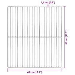 Grille de barbecue Argenté 45 x 40 cm Acier inoxydable 520723520723