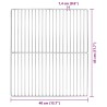 Grille de barbecue Argenté 45 x 40 cm Acier inoxydable 520723520723