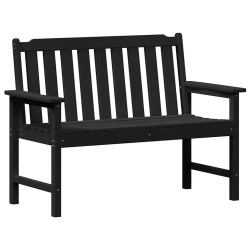 Banc de jardin Noir 120 x 59 x 88 cm HDPE 520724520724