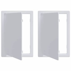 Panneaux d'Accès 2 pcs Blanc 15 x 23 cm Plastic ABS 520731520731