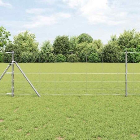 Clôture de prairie Argenté 100 x 0,8 m Acier galvanisé 520738520738