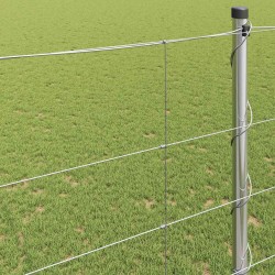 Clôture de prairie Argenté 50 x 1,5 m Acier galvanisé 520742520742