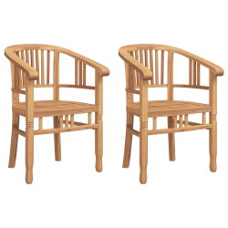 Chaise 2 pcs Marron 63 x 58 x 89 cm Bois de teck massif 520746520746