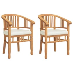 Chaise 2 pcs Marron 63 x 58 x 89 cm Bois de teck massif 520756520756