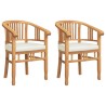 Chaise 2 pcs Marron 63 x 58 x 89 cm Bois de teck massif 520756520756