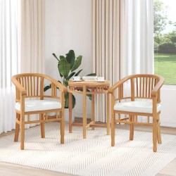 Chaise 2 pcs Marron 63 x 58 x 89 cm Bois de teck massif 520756520756