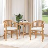 Chaise 2 pcs Marron 63 x 58 x 89 cm Bois de teck massif 520756520756