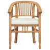 Chaise 2 pcs Marron 63 x 58 x 89 cm Bois de teck massif 520756520756
